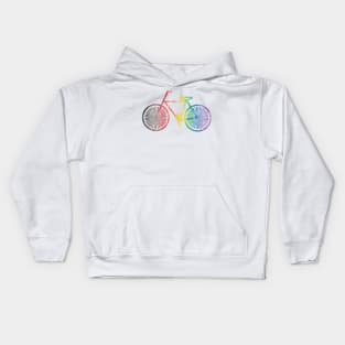 LGBTQIA Pride Bike Kids Hoodie